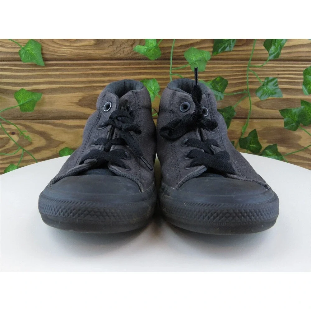 Converse Shoes Sz 3 Sneaker Boys Youth Black Fabric Lace‎ Up Medium